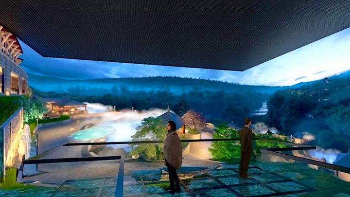 沉浸式投影在黨建館中的使用效果